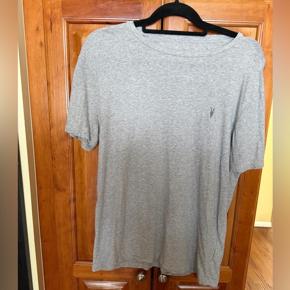 All Saints Light Gray Short Sleeve Tee